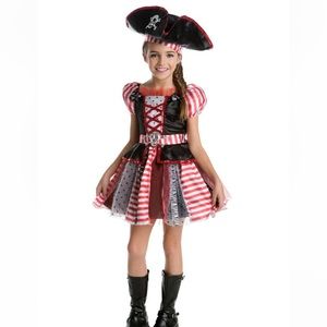 Highs Seas Patchwork Pirate Girl's Kids Halloween Costume